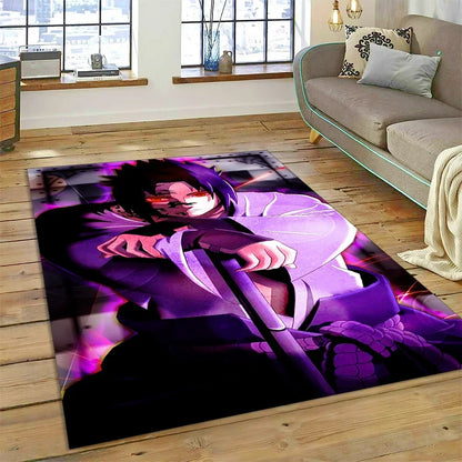 Cartoon 3D I-Itachi Japan Anime Carpet Rug for Living Room Bedroom Home Sofa Decoration,Kids Play Area Rug Non-slip Floor Mat