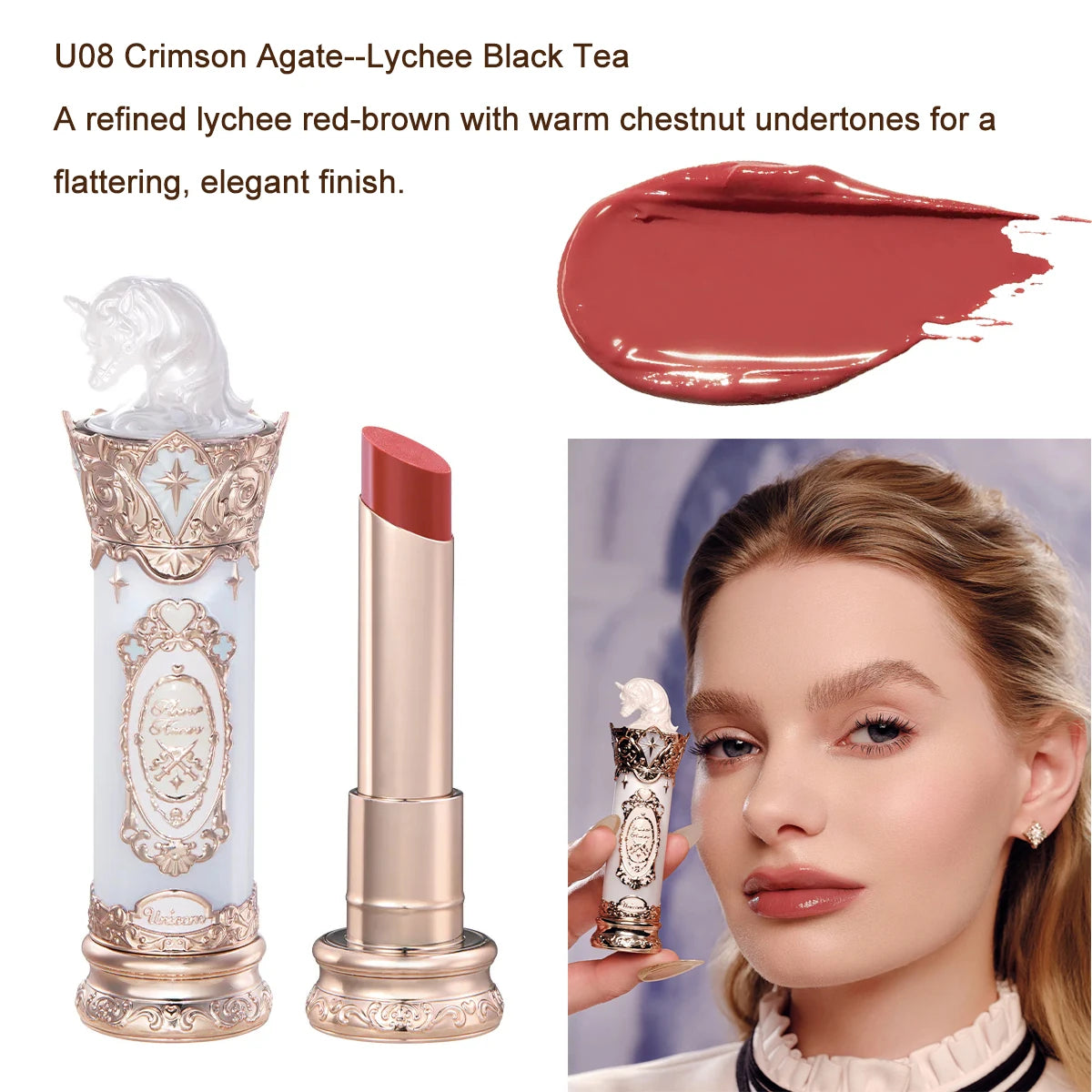 Flower Knows Knight Unicorn Makeup Set Eyeshadow Blush Lipstick Loose Powder Long Lasting Fantasy Princess Beauty Kit Cosmetics