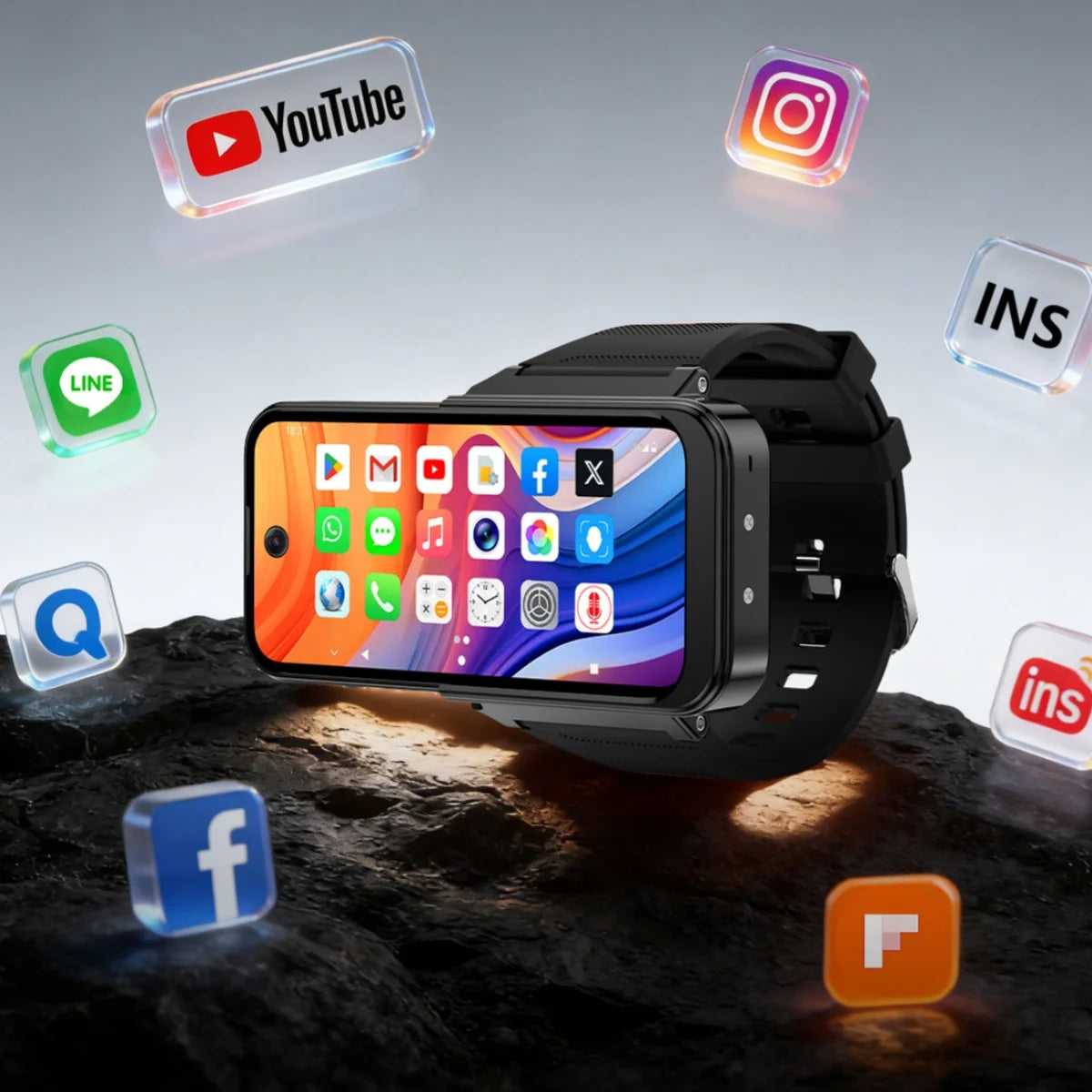 New PG999 Smart Watch Phone Touchscreen Global Connectivity Octa-core Processor GPS Dual SIM Dual Standby Android HD Camera WiFi