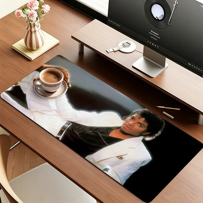 American singer M-Michael J-Jackson Mouse Pad Square Office Gaming Desk Mat Waterproof Non-Slip Rubber Decorative