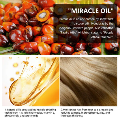 120g Batana Hair Oil Repair Split Ends Nourish Scalp Strengthen Hair Roots for Growth & Shine Hair Care Oil