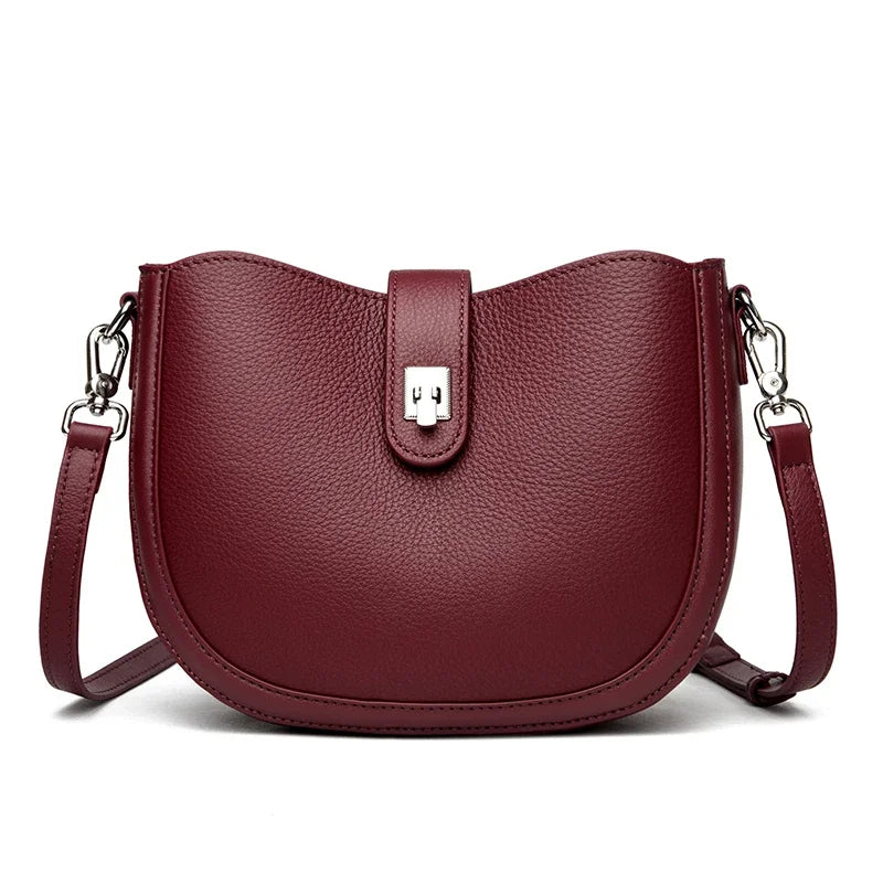 Luxury Genuine Leather Tote Bag Women Real Cow Leather Handbag Fashion Ladies Shoulder Crossbody Bags 2025 New Female Sac A Main