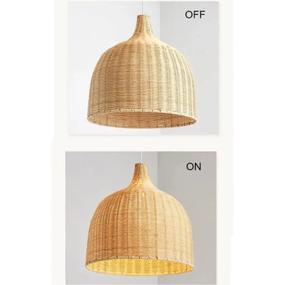 JOYINLED 26/30/35/45cm Natural Bamboo Handmade Pendant Lights Boho Rustic Ceiling Pendant Lamp Farmhouse Southeast Asian E26 E27