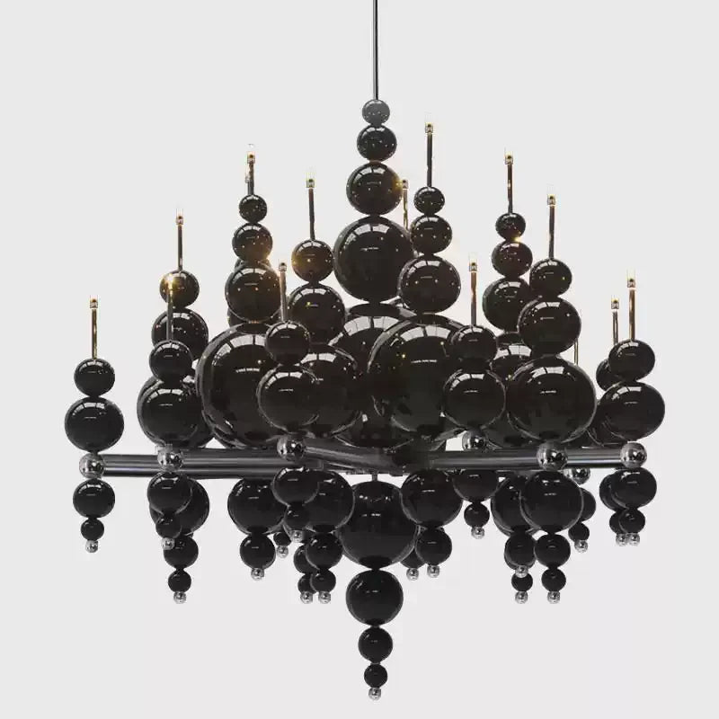 Modern Black Pendant Chandelier Lights For Dining Room Kitchen Living Room Bedroom Creative White Ceiling Chandelier