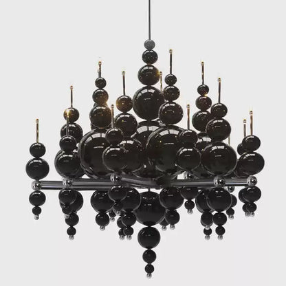 Modern Black Pendant Chandelier Lights For Dining Room Kitchen Living Room Bedroom Creative White Ceiling Chandelier