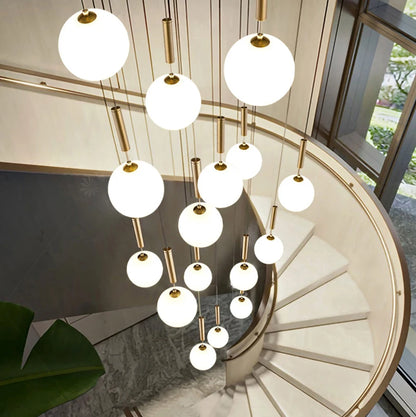 Modern Stair Chandelier Pendant Lights Indoor Lighting Ceiling Lamp Hanging Light LED Chandeliers for Living Room Indoor Lightin