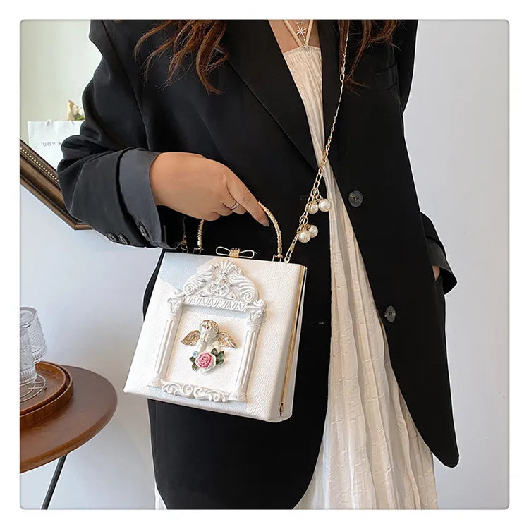 Luxury Angel Female Handbags Fashion Pearl Women Bag Cross Body Brand Leather Women Shoulder Bag Ladies Hand Bags