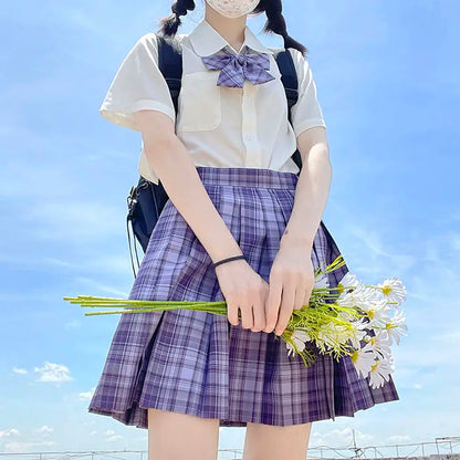 Japanese Bow Tie Skirt Set Student Pleated Skirt Jk Uniform Korean School Sexy Girl Preppy Style Seifuku Japanese School Uniform