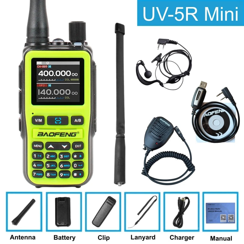 Baofeng Uv-5R Mini 5W /1pcs Walkie Talkie Long Range Smartphone Programming