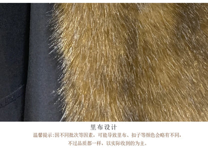 Nerazzurri Winter Short Oversized Thick Warm Shaggy Fuzzy Faux Fox Fur Coat Women Pockets Single Breasted Fluffy Hooded Jacket