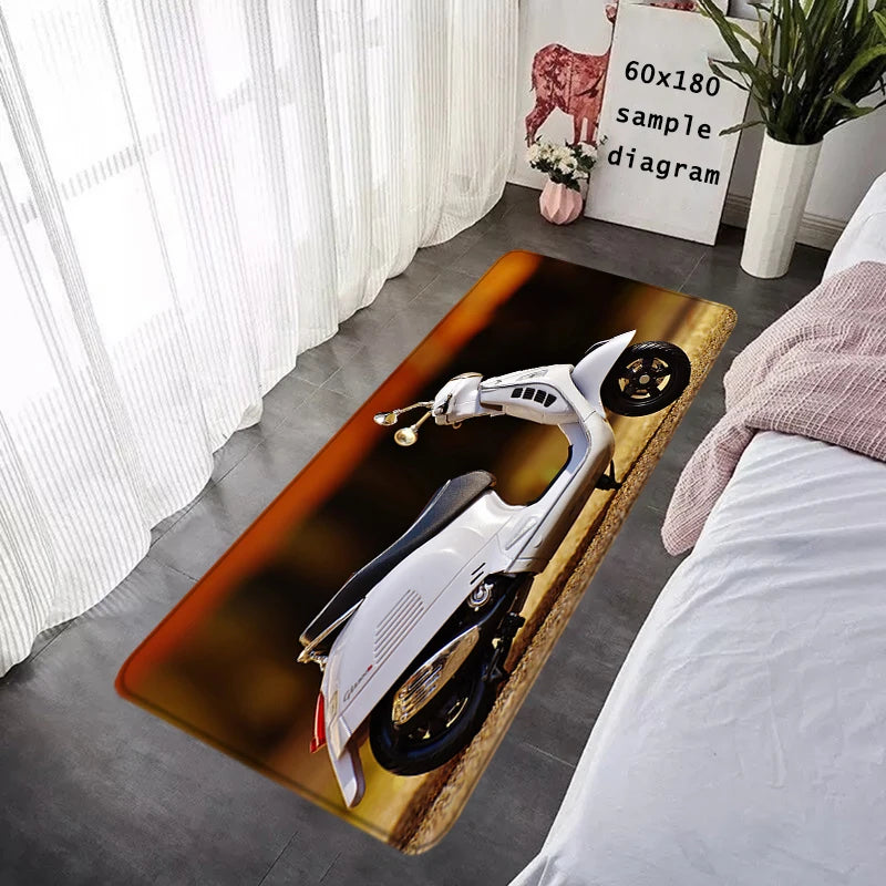 House Entrance Doormat Motorcycle Hallway Carpet Living Room Rugs V-Vespas Foot Carpets Bath Rug Floor Mats Non-slip Home Decor