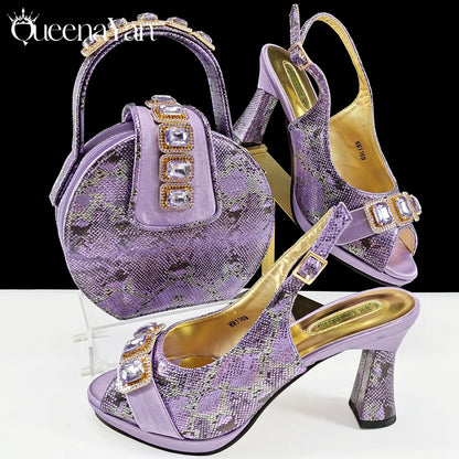 INS-Inspired Italian Design Elegant Women High Heel and Bag Nigeria Wedding Party Shoes and Bag–Fashionistas Exclusive Products
