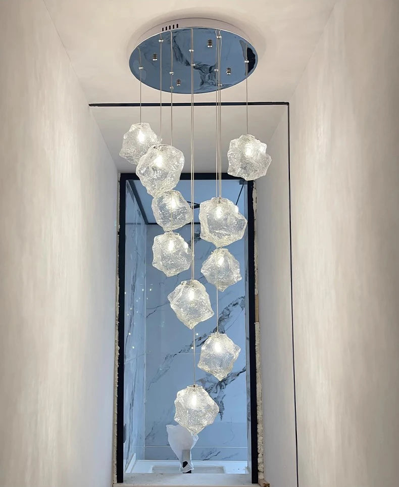Light luxury home decoration pendant light, staircase light, living room pendant light, dining room light, indoor lighting