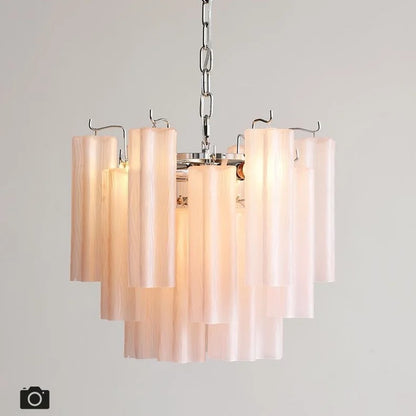 Designer Murano Ceiling Chandeliers Pink Colorful Glass LED Hanging Pendant Lights for Living Dining Room Bar Villa Art Lighting
