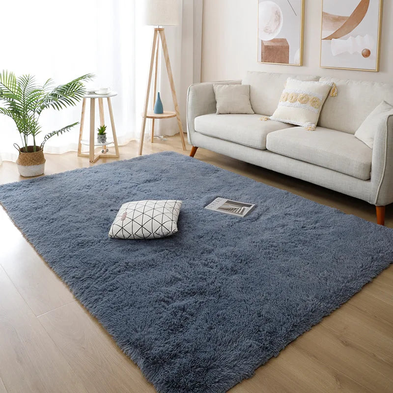 White Fluffy Hall Carpet Modern Living Room Bedroom Home Decor Large Mats Thickened Non-Slip Girl Children's Room Pink Furry Rug