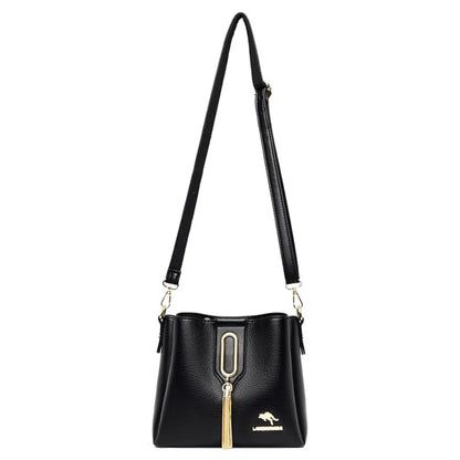 Luxury Hand bags For Women High Quality Pu Leather Three layers Ladies Shoulder Crossbody Bag Bucket Tassel Commuting Sac A Main