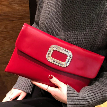 Women Clutch Luxury Party Diamond Ladies Evening Bag Female Shoulder Bag Lady Envelope Crossbody Bag Ladies Clutches Bolsas Red
