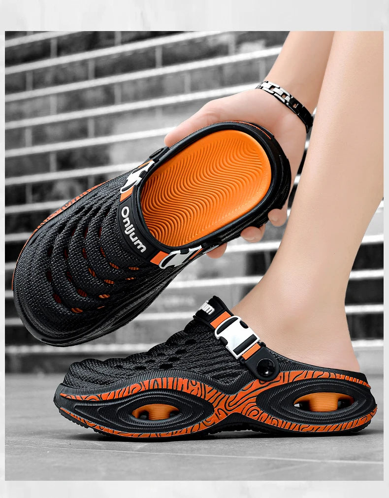 Summer Men's Beach Clogs Outdoor Sandals New Design Slippers EVA Soft Slides For Men Casual Garden Shoes Male Beach Slippers