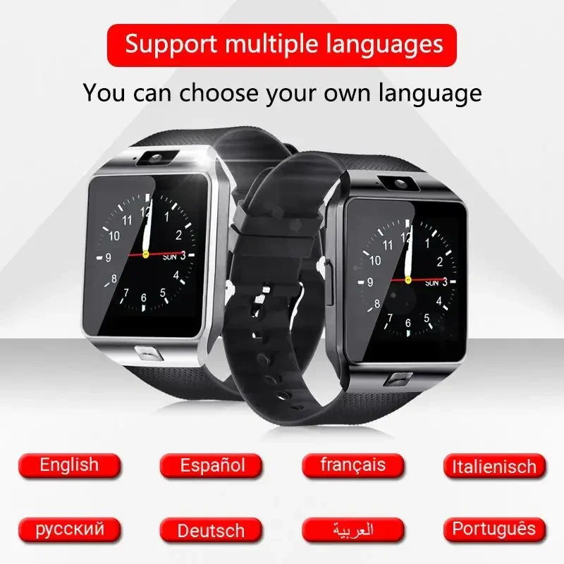 New Watches Mens 2025 Sport Watch Electronic Clock Support TF SIM Card Camera SMS Call Women Smartwatch for Android Phone