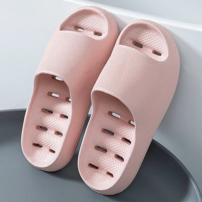 Men's Bathroom Bathing Slippers Women's New Summer Indoor Home Eva Anti-Slip Anti-Odor Couple Shower Leakage Quick-Drying Slippers for Women
