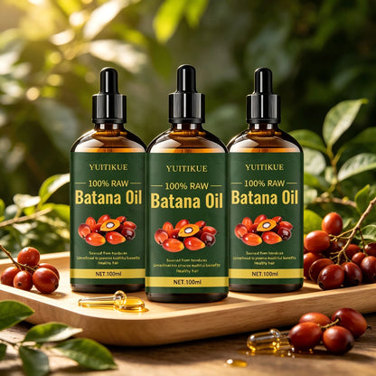 Honduran Raw Batana Hair Oil 100ml Natural Unrefined Formula Hydrate Dry Hair Reduce Breakage Repair Damaged Hair Care Serum