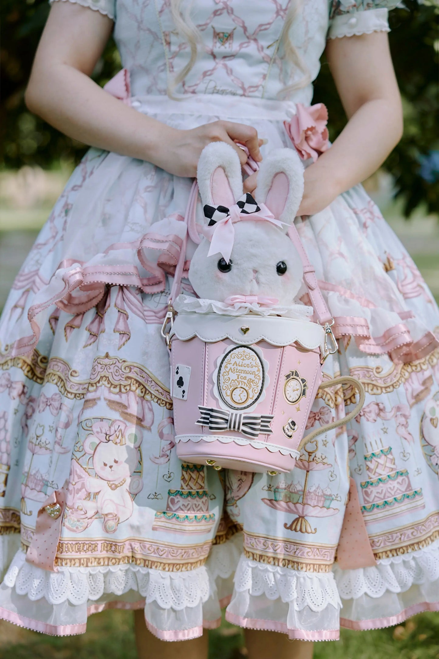 Japanese Original Lolita Cartoon Cute Rabbit Plush Shoulder Bag Sweet Kawaii Jk Uniform Oblique Span Bag