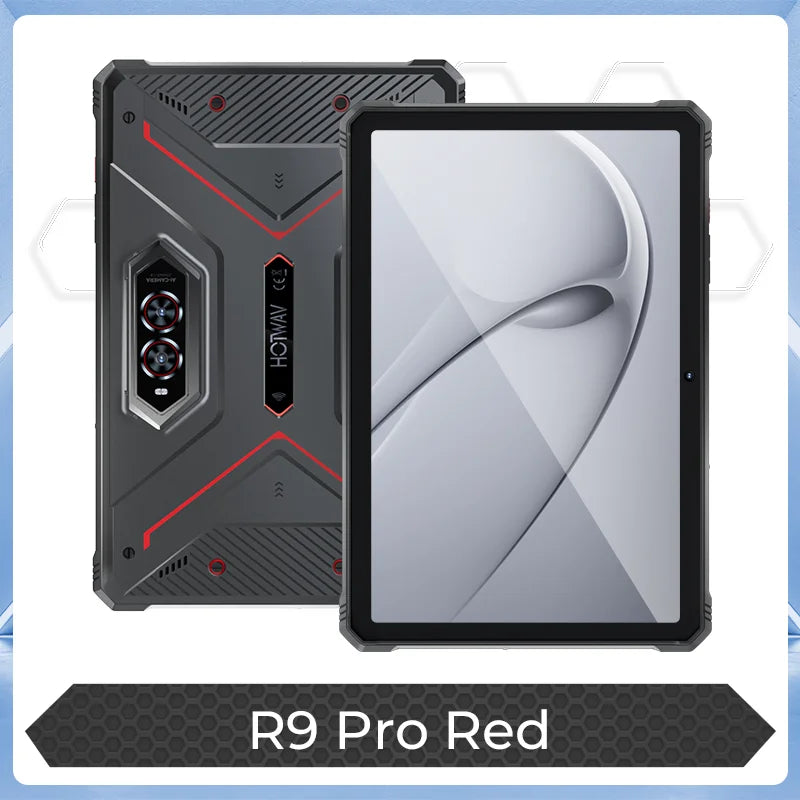 HOTWAV R9 Pro Global Dual 4G Rugged Tablet 11'' FHD+ 2K Large Display 20080mAh Massive Battery 20W Fast Charging Pad Android 14 6GB RAM 256GB ROM/2TB Expansion 64MP+16MP Camera Global 4G Tablet PC With Super Camping Light