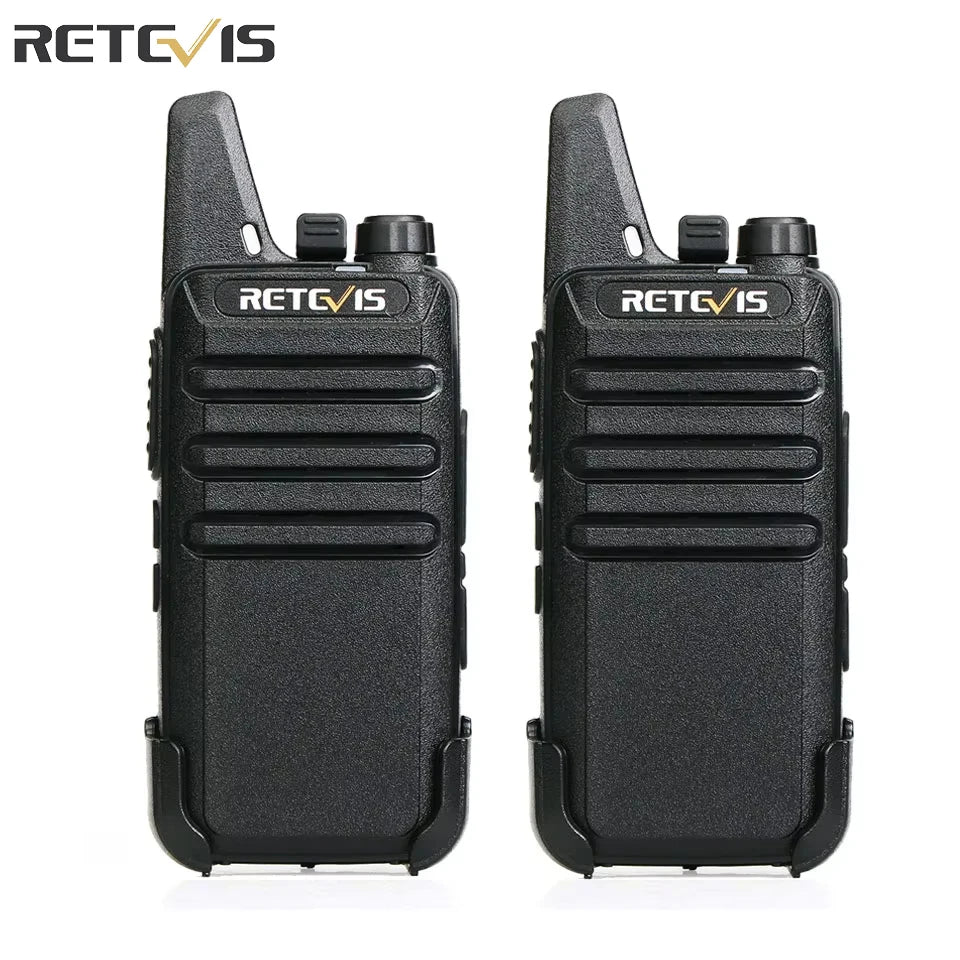 Retevis RT622/RT22 2 pcs Mini Walkie Talkie License Free PMR/FRS Two Way Radio VOX Type-C Portable for Hotel Restaurant Camping