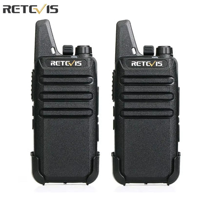 Retevis RT622/RT22 2 pcs Mini Walkie Talkie License Free PMR/FRS Two Way Radio VOX Type-C Portable for Hotel Restaurant Camping