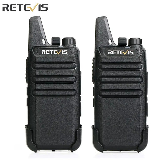 Retevis RT622/RT22 2 pcs Mini Walkie Talkie License Free PMR/FRS Two Way Radio VOX Type-C Portable for Hotel Restaurant Camping