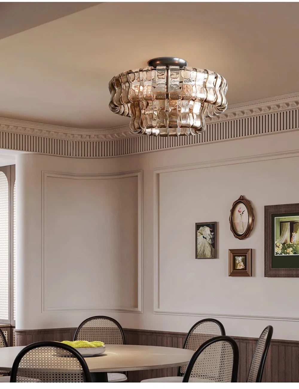 Glass Chandeliers Lights 2026 Classic Round Hanging Lamps for Ceiling Home Decoration Lighting Gold Lustres Lamparas De Teto
