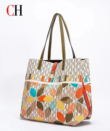 CH Ladies Handbag Large Capacity Shoulder Bag Ladies Handbag Luxury Brand 2026 New Multifunctional Fashion Design Classic Retro