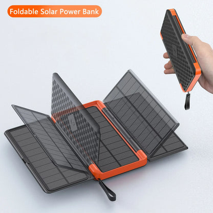 20000mAh Qi Wireless Solar Power Bank Outdoor External Battery Portable Powerbank for iPhone 14 Samsung Xiaomi Huawei Poverbank