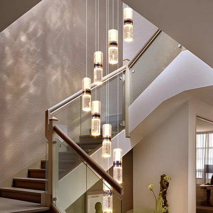 Modern home decoration crystal chandelier, stair Pendant lamp, living room Pendant lights, interior lighting