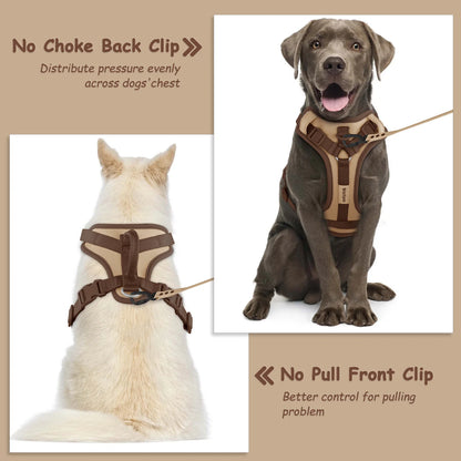 New Chocolate Color Luxury Dog Harness No Pull for Large Small Dogs Adjustable Chest Strap Dog Harness Personalized