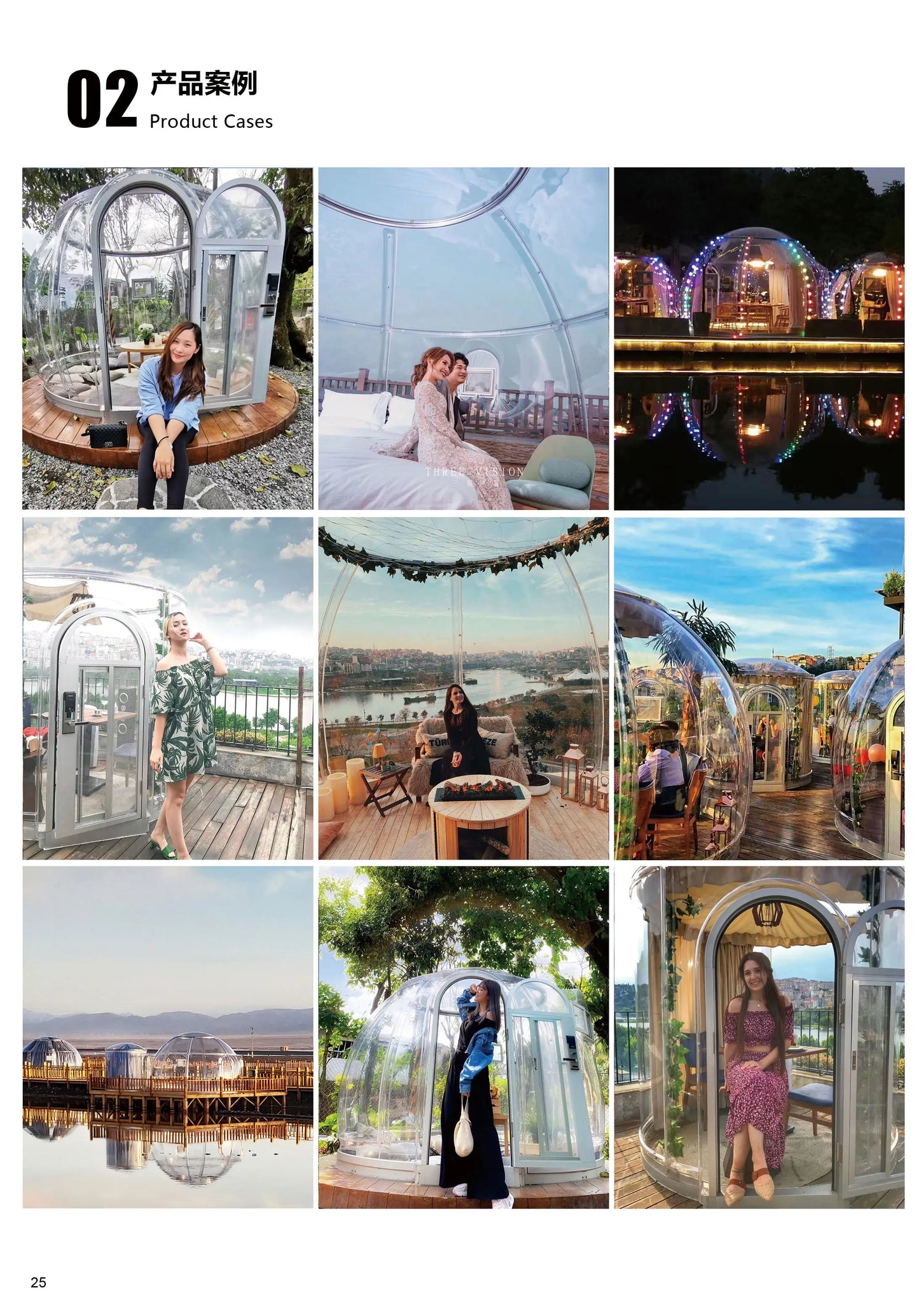 Dome House Geodesic Pvc Steel Frame Glamping Tent Accommodation Luxury Outdoor Hotel Tent