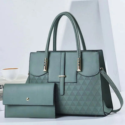 New Women's bag handbags for women femme Shoulder bag Women's Lychee pattern PU Portable bucket bag ladies messenger bag