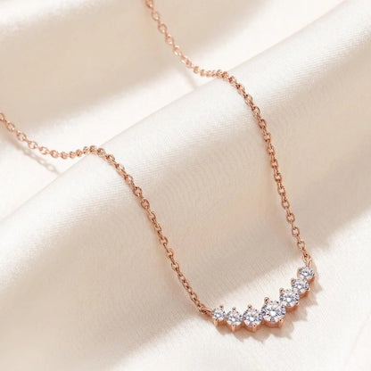 Moissanite Necklace for Woman Wedding Fine Jewely with Certificates 925 Sterling Sliver Plated 18k White Gold Necklace