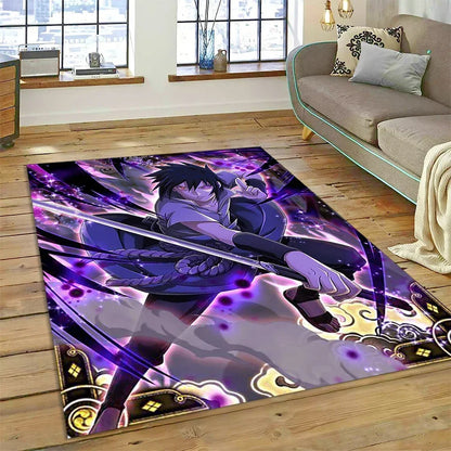 Cartoon 3D I-Itachi Japan Anime Carpet Rug for Living Room Bedroom Home Sofa Decoration,Kids Play Area Rug Non-slip Floor Mat