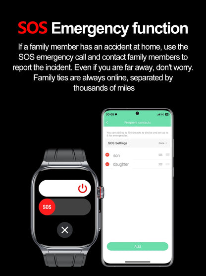 AMOLED Smart Watch ET588 Bluetooth Calling Sports Fitness Tracker Wristwatch ECG Health Monitoring SOS Men Women Smartwatch