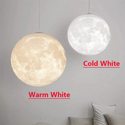 Full Moon Chandelier Pendant Light LED Lamp for Living Dining Room Bedroom Bar Table Lights Hanging Lighting Fixture