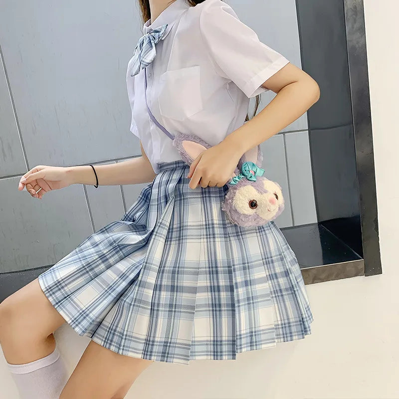 Japanese Bow Tie Skirt Set Student Pleated Skirt Jk Uniform Korean School Sexy Girl Preppy Style Seifuku Japanese School Uniform