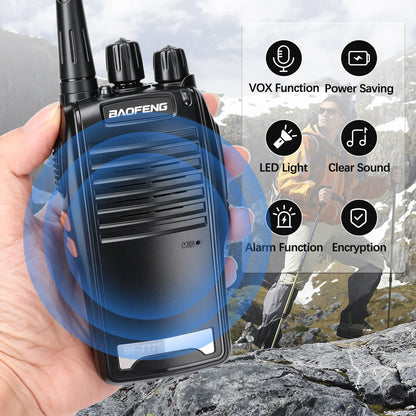 Baofeng BF-777S 5W UHF 400-470MHz Walkie Talkie 16CH 1500mAh Lithium Battery Long Range Two Way Radio for Construction Hotel