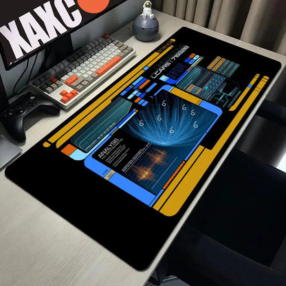 Sci Fi Console Display Table Mat, Jumbo Gamer Mouse Pad, Laptop Pad, Computer Accessories, Game Room Decor, Sci Fi Gifts