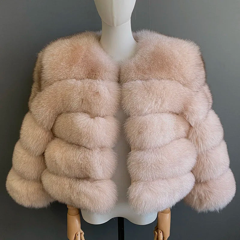 Women's Fur Coat Fox Fur Jackets for Women Clothing Natural Real Fox Fur Jacket Coats for Women Fur Jacket in Promotion