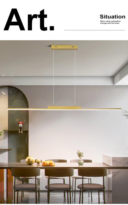 100CM Black/Gold Pendant Lights Dining Room Lights For Kitchen Long Chandelier Living Room Pendant Lamp Home Decoration Lighting
