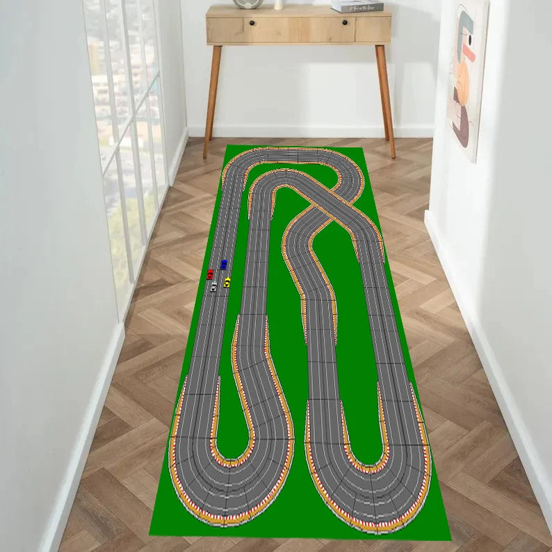 Racing Track Runner Rug Children's Soft Climbing Mat City Road Carpet City Traffic Game Floor Mat Home Decoration