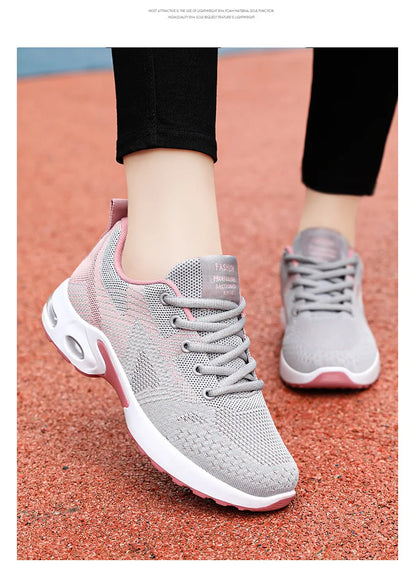 Women Platform Casual Sneakers Shoes Mesh Breathable Running Shoes Chunky Summer Sports Tenis Shoes 2025 Luxury Vulcanize Shoes
