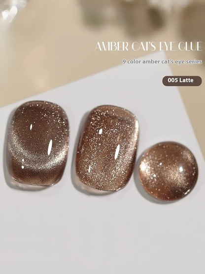 MIANEL 12ML Hit Product Gold Amber Cat Eye Gel Nail Polish 2026 New Blue Glass Beads Cat Eye Gel Nail Green Nails 1-21pcs