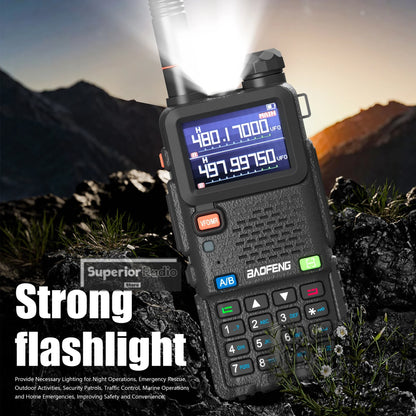 2/4PCS Baofeng UV-5RM 10W Walkie Talkie  Wireless Copy Frequency  Long Rang Type-C Charge Long Range FM Flashlight Two Way Radio